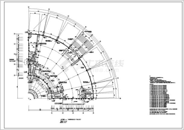 三层3804.3平米框架办公楼毕业设计（含全套CAD图、土建、安装、水电预算书、工程预算书）-图二