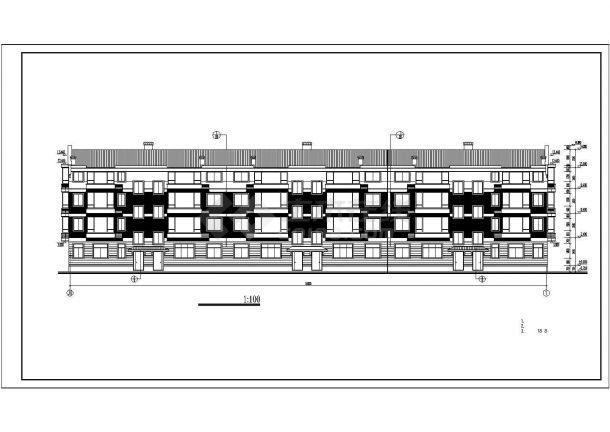 济南市某小区2600平米左右4层砖混结构住宅楼全套建筑设计CAD图纸-图一