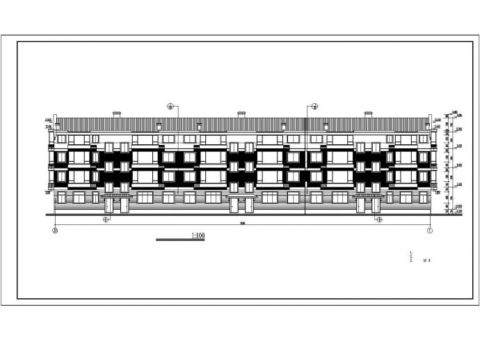 济南市某小区2600平米左右4层砖混结构住宅楼全套建筑设计CAD图纸_图1
