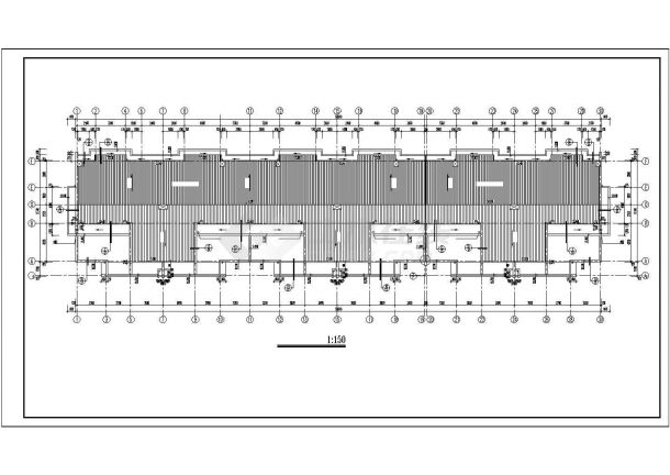 济南市某小区2600平米左右4层砖混结构住宅楼全套建筑设计CAD图纸-图二
