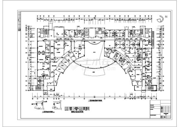 某市三级甲等医院五层急诊大楼电气工程设计CAD图（含网络通信和火灾报警系统）-图二