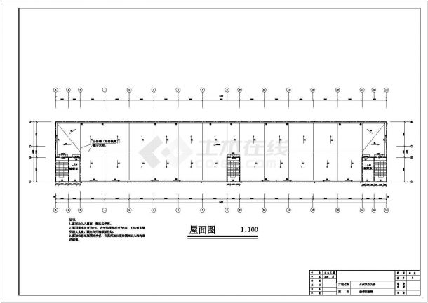 办公楼设计_某地区六层七千一平米综合办公楼全套设计CAD图-图一