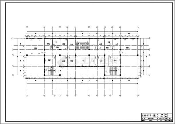 六层4465.00平米行政办公楼毕业设计（含计算书，建筑结构图）-图二