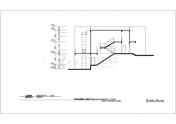 某高档别墅区二层带地下室框架结构别墅住宅设计cad全套建施图纸（带效果图）-图二