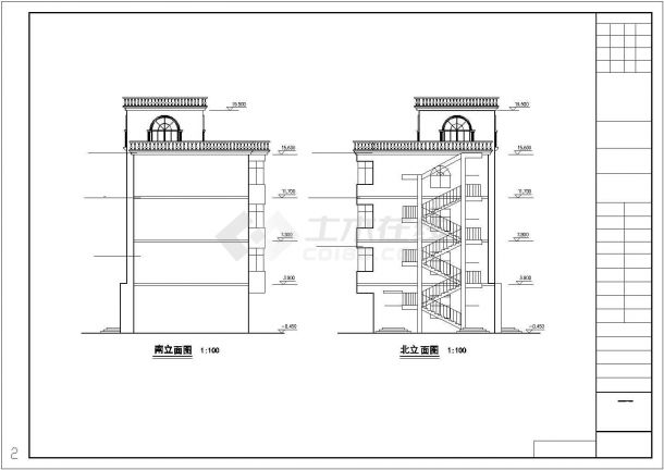 1236平方米局部五层教堂完整毕业设计（含10张CAD图、施工总平图、施工组织设计及工程量清单报价）-图二