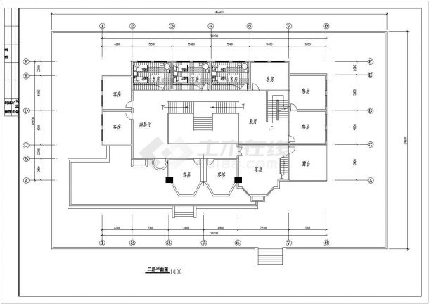 某法式情人堡建筑详细设计施工方案CAD图纸-图二
