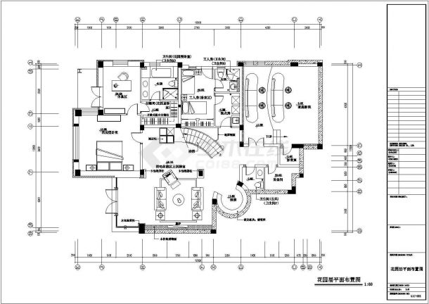 某小型中式三层别墅建筑详细设计施工方案CAD图纸-图一