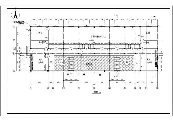 某中式仿古老人活动中心建筑详细设计施工方案CAD图纸_图1