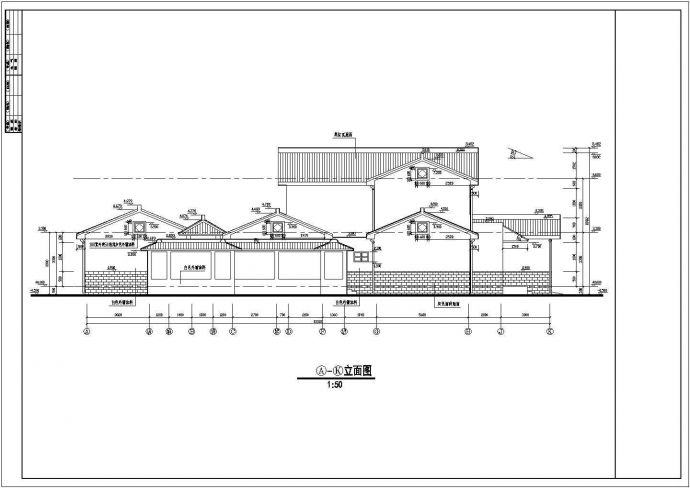 某中式古典别墅建筑详细设计施工方案CAD图纸_图1