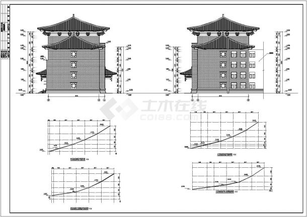 某中式经典中学教学楼建筑详细设计施工方案CAD图纸-图二