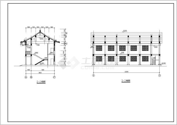 某中式寺庙方丈室建筑详细设计施工方案CAD图纸-图一
