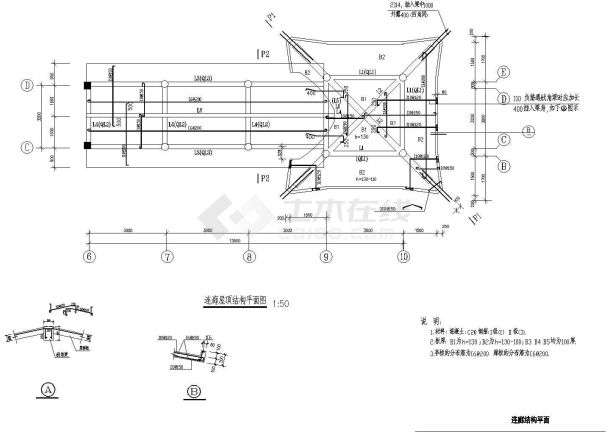 某中式古典小品建筑全套详细设计施工方案CAD图纸-图一