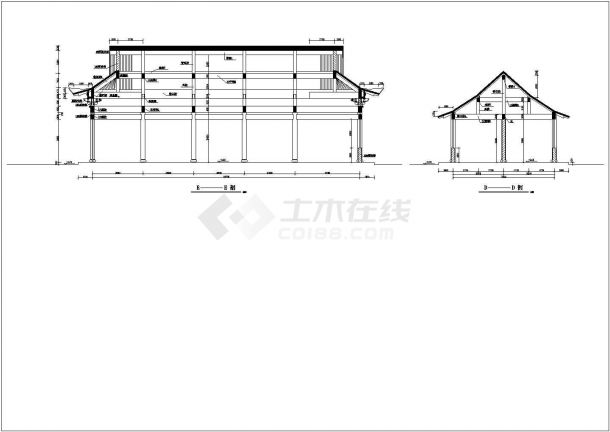 某中式古典罗汉堂建筑详细设计施工方案CAD图纸-图一