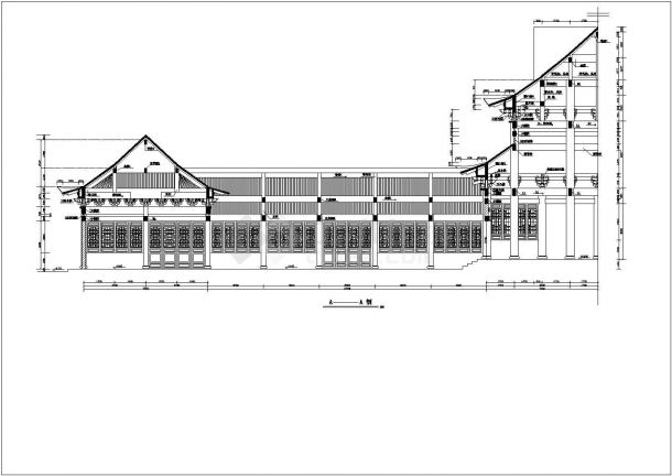 某中式古典罗汉堂建筑详细设计施工方案CAD图纸-图二