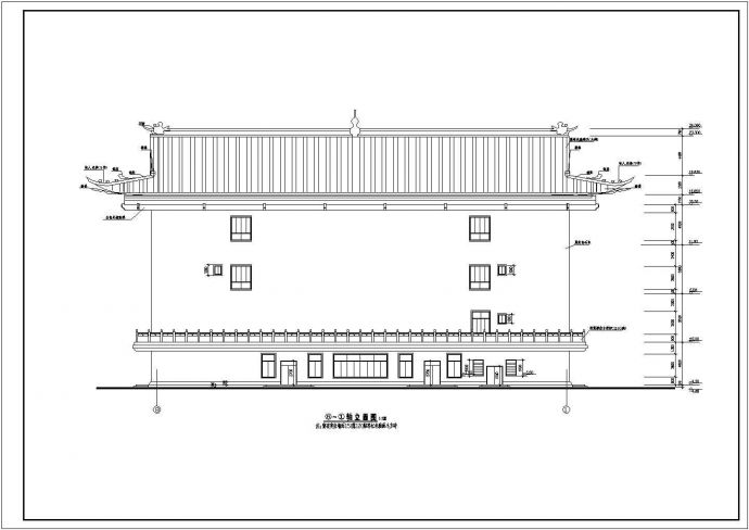 某中式古典静音寺建筑详细设计施工方案CAD图纸_图1