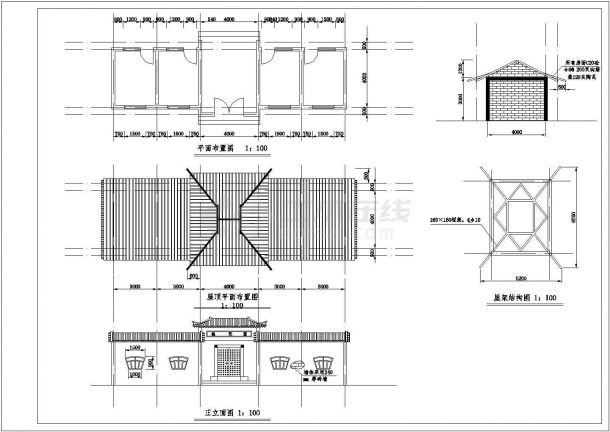某中式古典建筑详细设计施工方案CAD立面图纸-图二