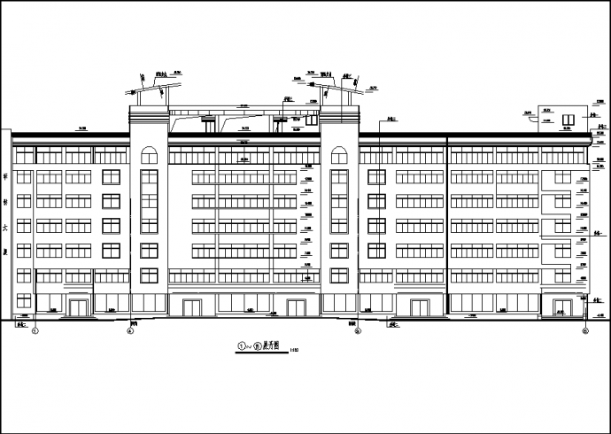 连云港8层旅社综合楼建筑设计施工cad图纸_图1