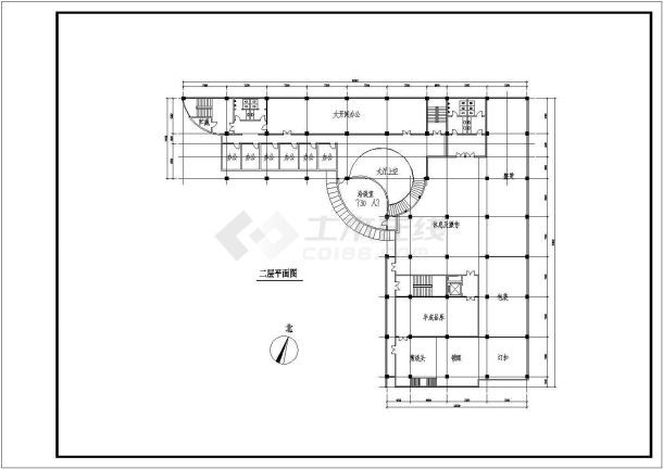 山东某工厂建筑设计CAD细节布置图-图二