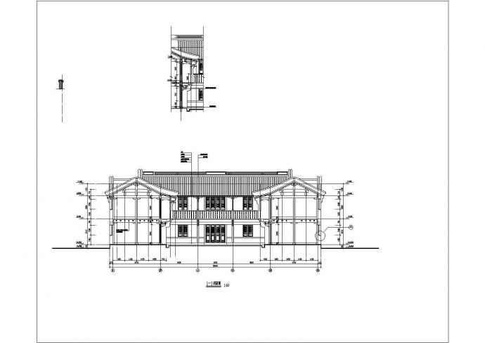 某中国古典古风建筑全套详细施工设计方案CAD图纸_图1