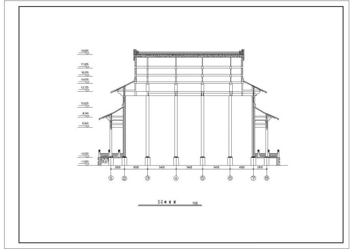 某景区大雄宝殿全套建筑详细施工设计方案CAD图纸_图1
