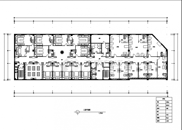 9层宾馆综合楼建筑设计施工cad图纸，含地下一层-图一
