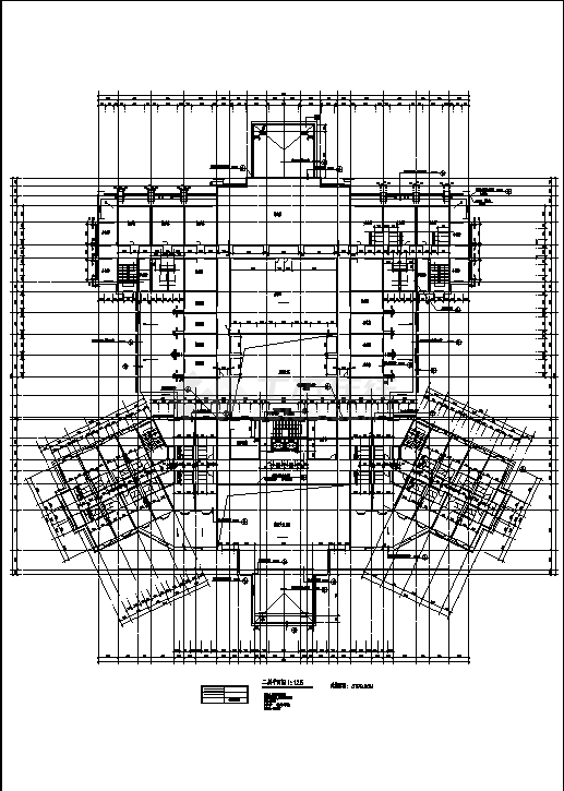 12092平米5层欧式宾馆综合楼建筑设计施工cad图纸-图一