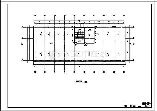 土木工程毕业设计_办公楼设计_5300平米六层钢框架结构办公楼建施cad图(含计算书，毕业设计)-图二
