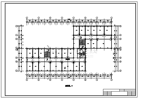 土木工程毕业设计_办公楼设计_5100平米某六层框架结构办公楼建筑施工cad图(含计算书，毕业设计)-图一
