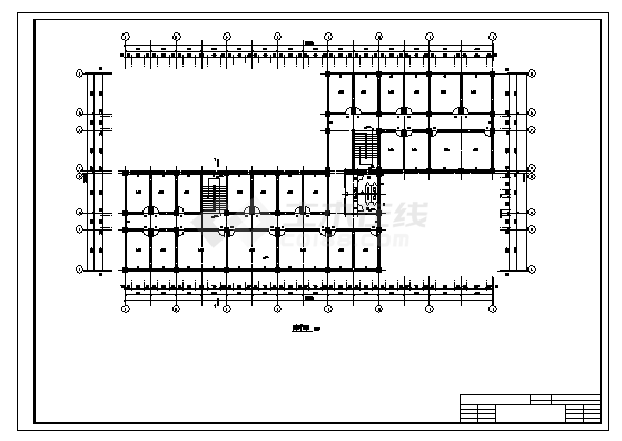 土木工程毕业设计_办公楼设计_5100平米某六层框架结构办公楼建筑施工cad图(含计算书，毕业设计)-图二