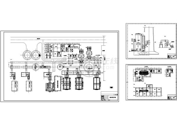 某脱硫工艺施工(cad)图纸-图一