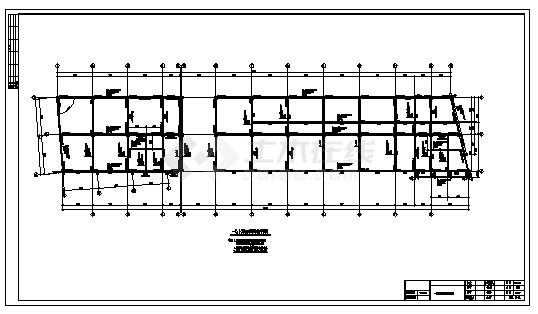 土木工程毕业设计_办公楼设计_5000平方米某四层框架结构办公楼结施cad图(含计算书，毕业设计)-图一