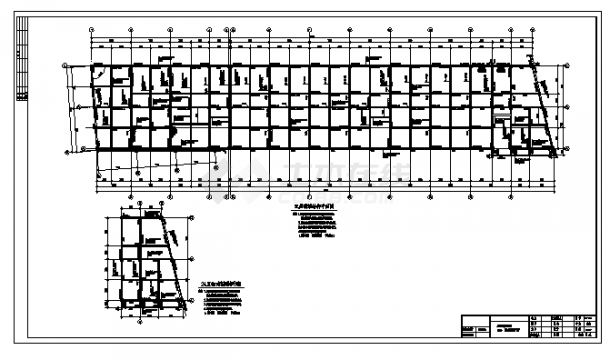 土木工程毕业设计_办公楼设计_5000平方米某四层框架结构办公楼结施cad图(含计算书，毕业设计)-图二