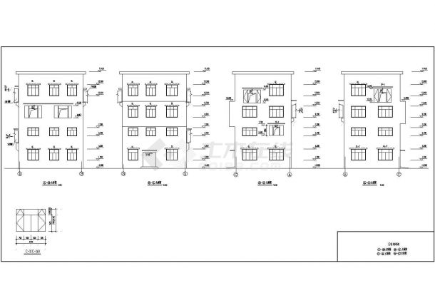 某经典公园休闲通廊建筑详细施工设计方案CAD图纸-图一