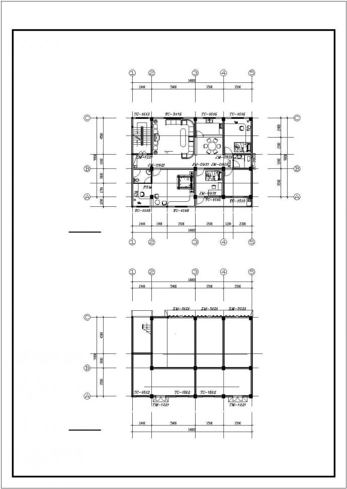 某地小区住宅建筑设计cad图纸（共5张）_图1