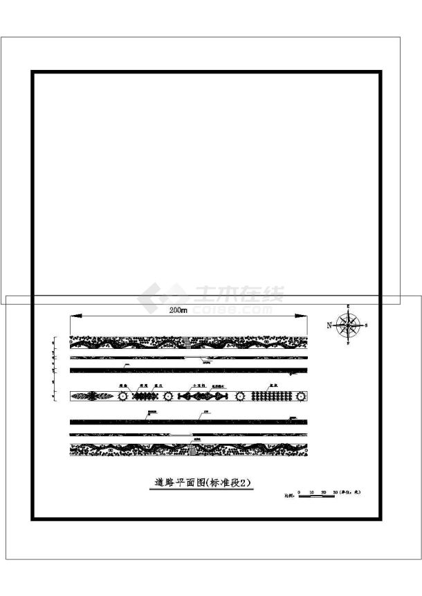 金寨路景观绿化设计平面图.cad-图一