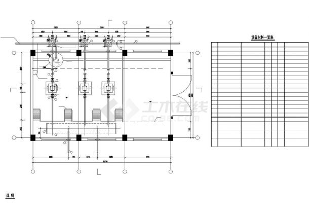 西安市某小型五金厂送水泵房设计CAD图纸-图一