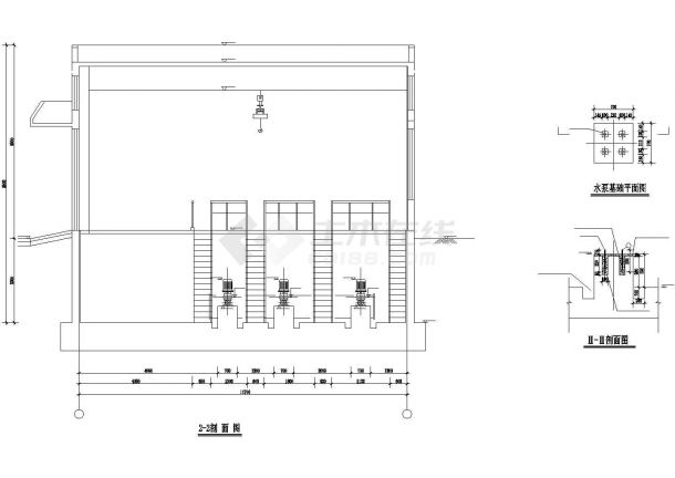 西安市某小型五金厂送水泵房设计CAD图纸-图二