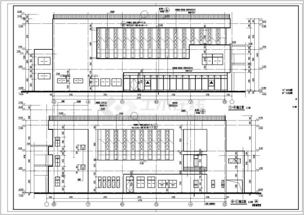 北京某大学1900平米2层框架结构篮球运动馆建筑CAD设计图纸-图二