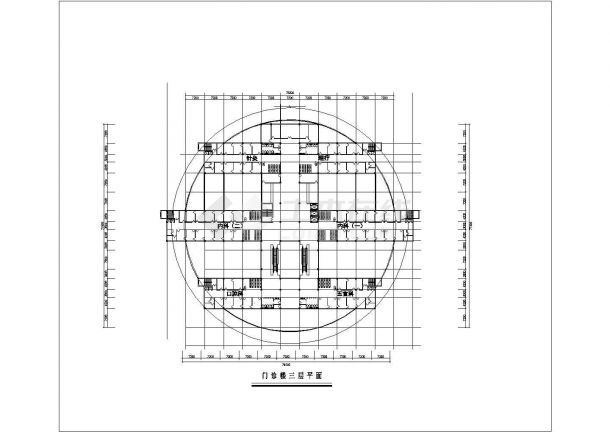 【最新】某标准的医院建筑设计方案CAD图纸-图二