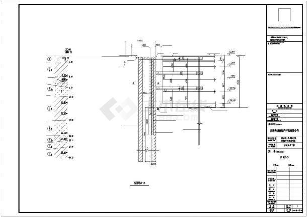 15m-16m深度一级基坑支护工程建筑设计CAD图纸-图二