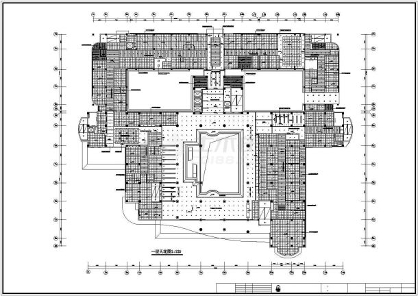 【最新】某城市医院门诊楼建筑设计方案CAD图纸-图二