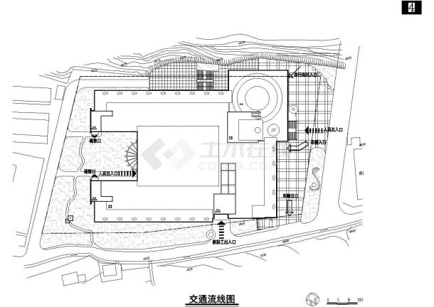 某大学图书馆整套装修设计cad施工图-图二