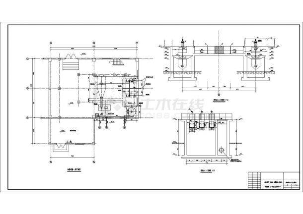 保定市某污水处理厂全套工艺设计CAD图纸-图一