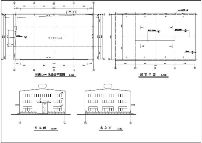 某中学学生宿舍钢结构建筑设计施工图_图1