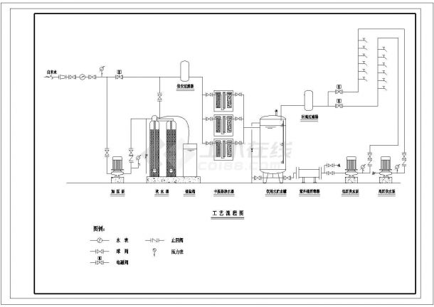 北京某写字楼内部直饮水机房全套设计CAD图纸-图一