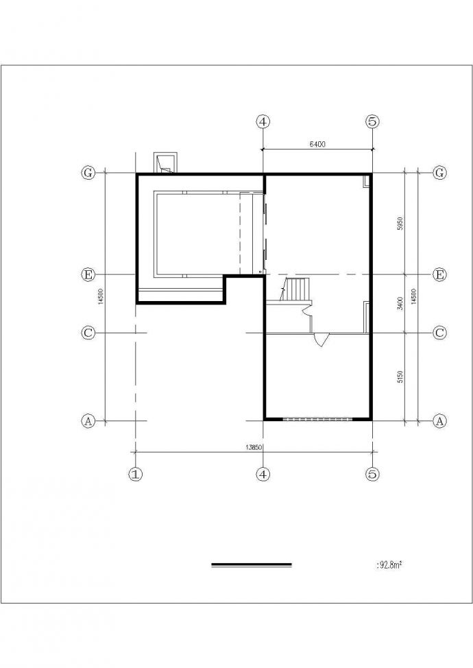 某独栋别墅平立面建筑设计图_图1