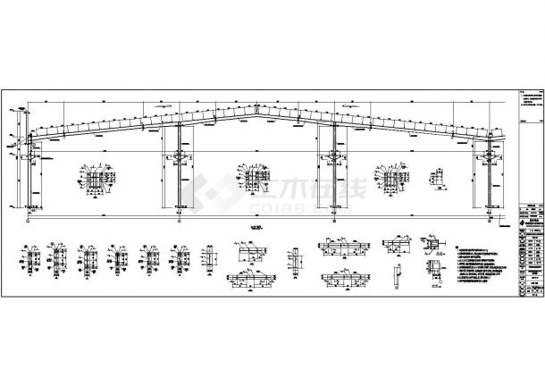 厂房设计_成都某钢结构厂房建筑设计施工图纸-图二