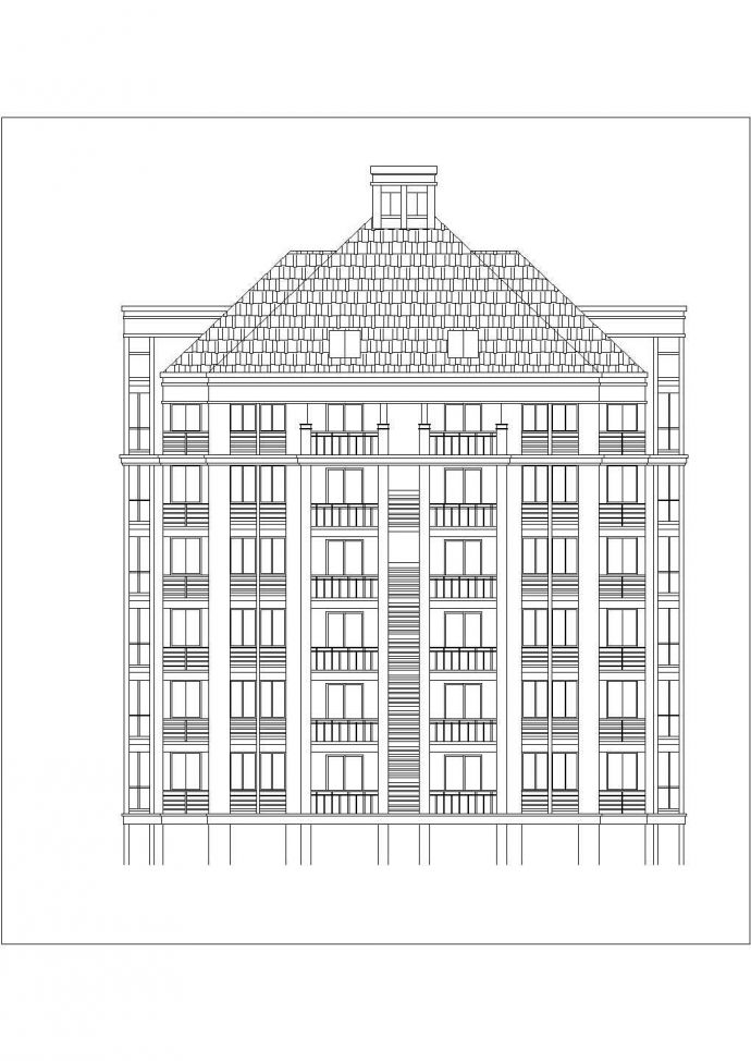 南宁市某小区18+6层两栋框混结构住宅楼平立剖面设计CAD图纸_图1