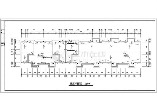 5550平米左右6层框混结构节能住宅楼全套建筑设计CAD图纸-图一