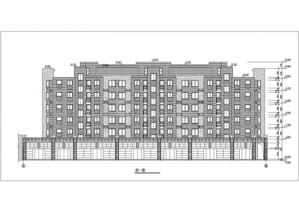 4200平米6层砖混住宅楼建筑设计CAD图纸（含夹层和地下层/底层商铺）-图一